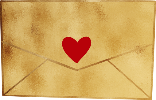 Golden Heart Envelope