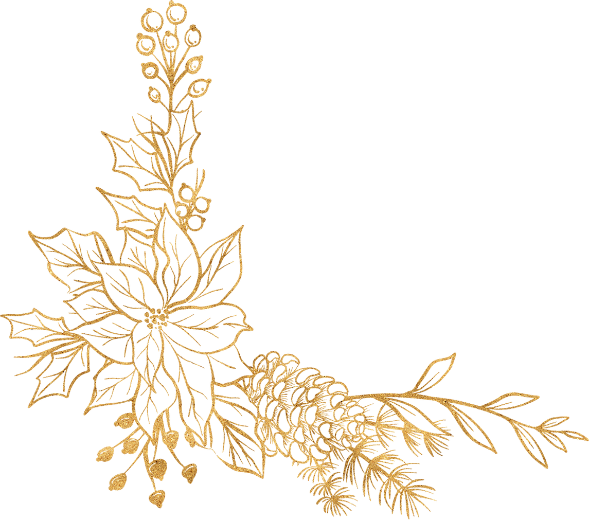Glitter Golden Flower Arrangement